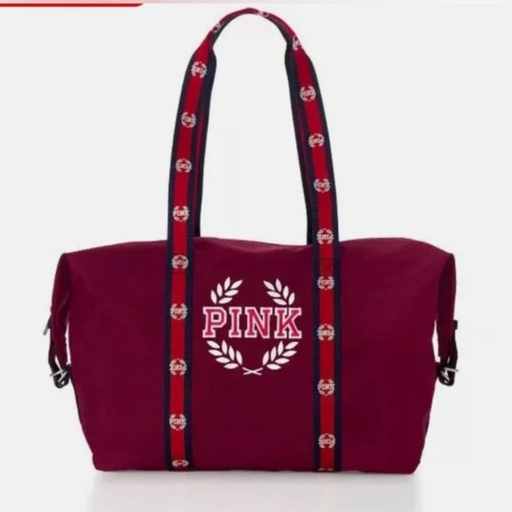 PINK Victoria's Secret Burgundy Tote Bag